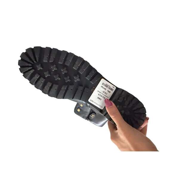 STUART WEITZMAN Laine Black Leather Combat Lace Up Boots Size 9.5 - Picture 2 of 11